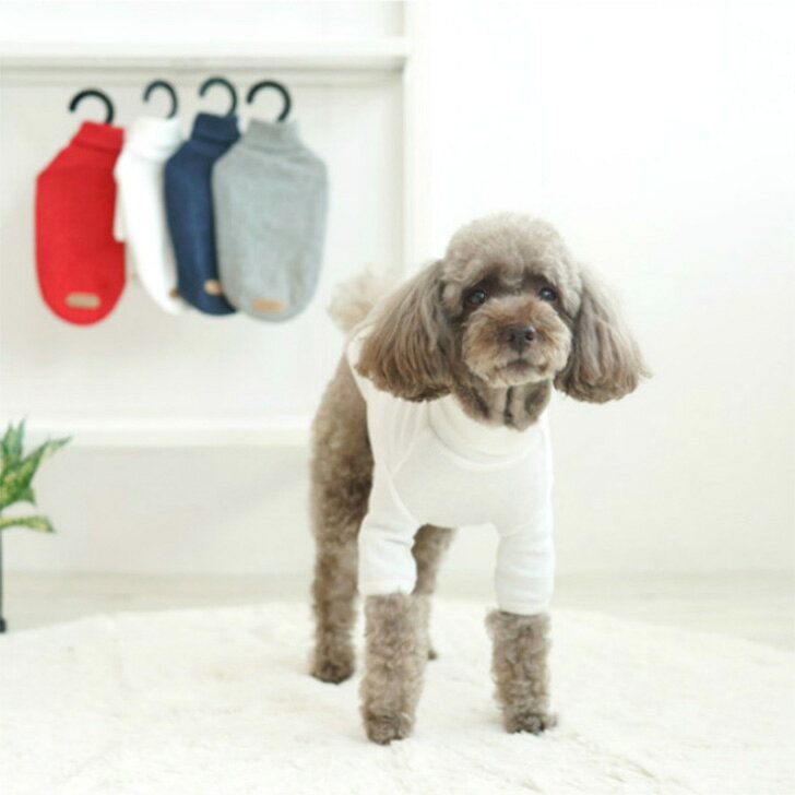 犬 服 タートルネックTシャツ ハイネックシンプルTee S XL 3XL 小型犬 中型犬 pari...