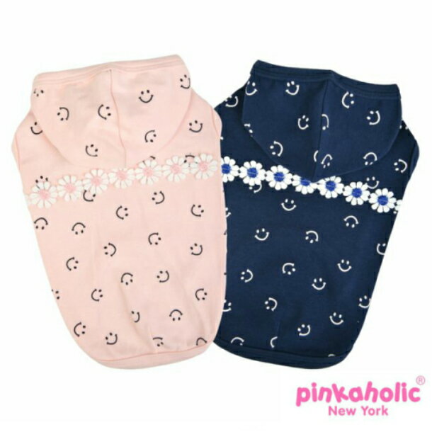 小型犬 服 にこちゃんパーカー LETA Tシャツ pinka holic ドックウェア Tee