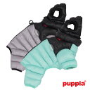犬服 ハーネス一体型防寒ジャンパー 発熱素材 Alpine Puffer Suit 背開き オールインワンコート Dカン付き 小型犬 中型犬 Puppia ドッ...