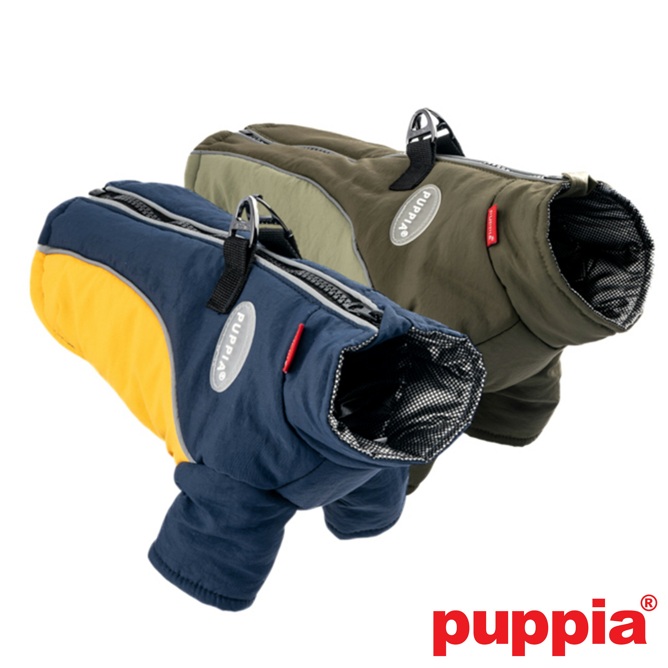 犬 服 ハーネス一体型防寒ジャンパー 反射板付き 防水＆発熱 機能的 TERRAIN ACTIVE JACKET ツートン ..