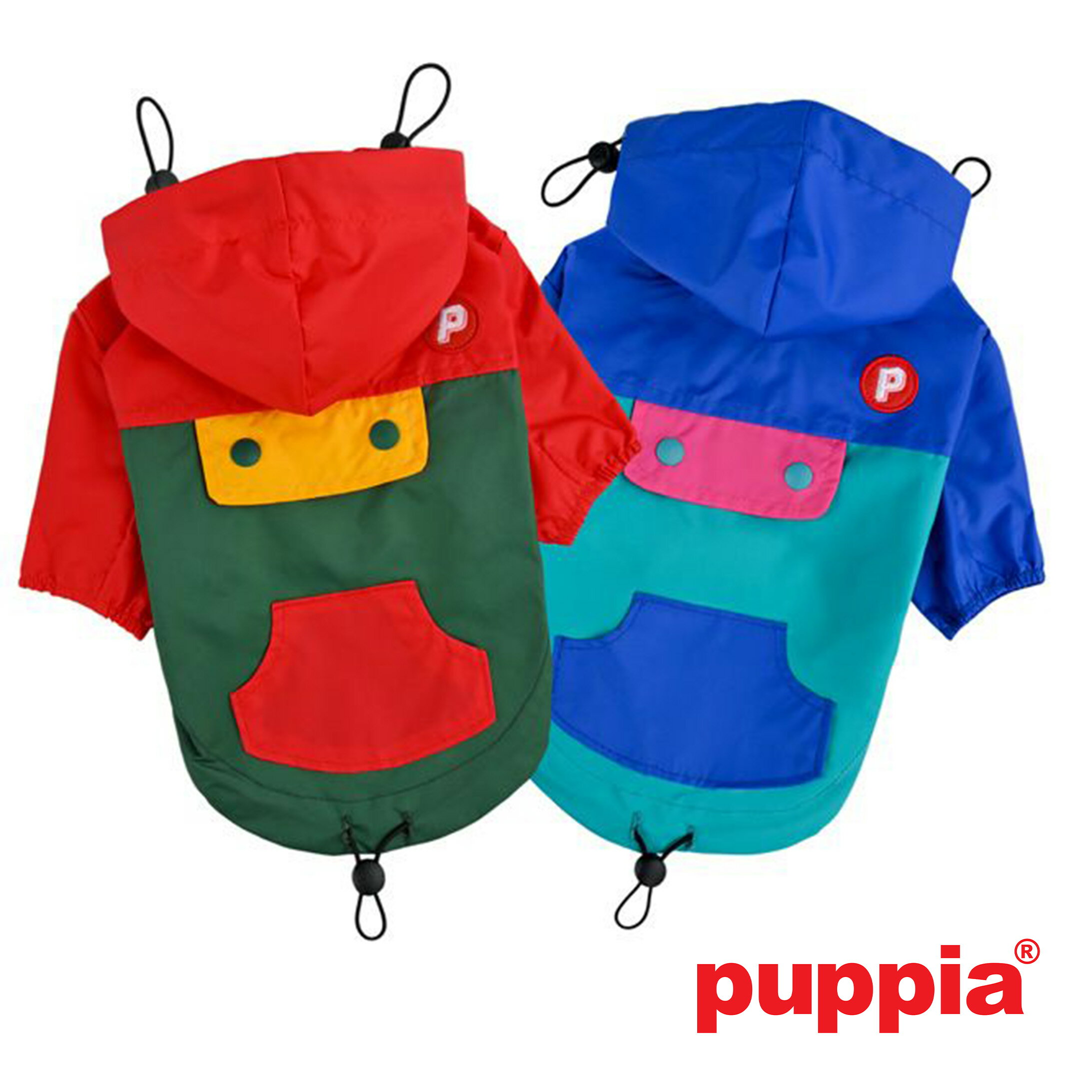 犬服 レインコート ROVER 防水 撥水 S M L XL XXL 3L 4L 5L puppia 小型犬 犬用 雨カッパ