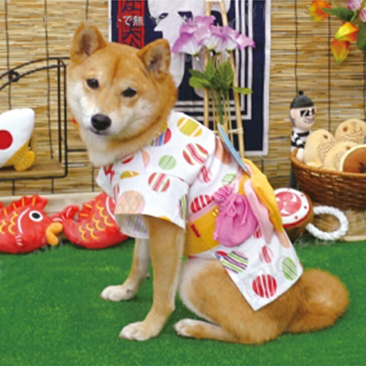 中型犬 浴衣 水風船 7号 お祭り ゆかた 犬 和服 ドッグウェア