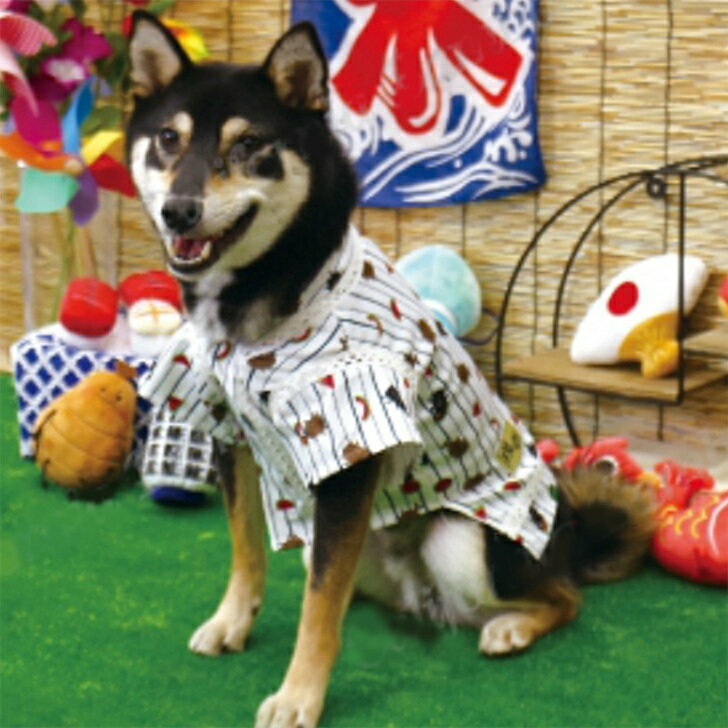 犬服 甚平 むしずもう カブト虫 スイカ パピー 超小型犬 小型犬 1号 2号 2号ロング...