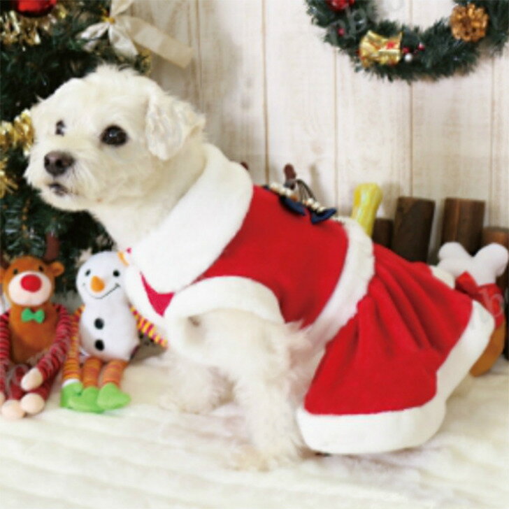 大型犬 X'mas パーティードレス クリスマスコスチューム ワンピース 10号 コスプレ