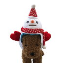大型犬 中型犬 クリスマス かぶりもの 変身帽子 サンタ スノーマン 4L X'mas パーティー ハット