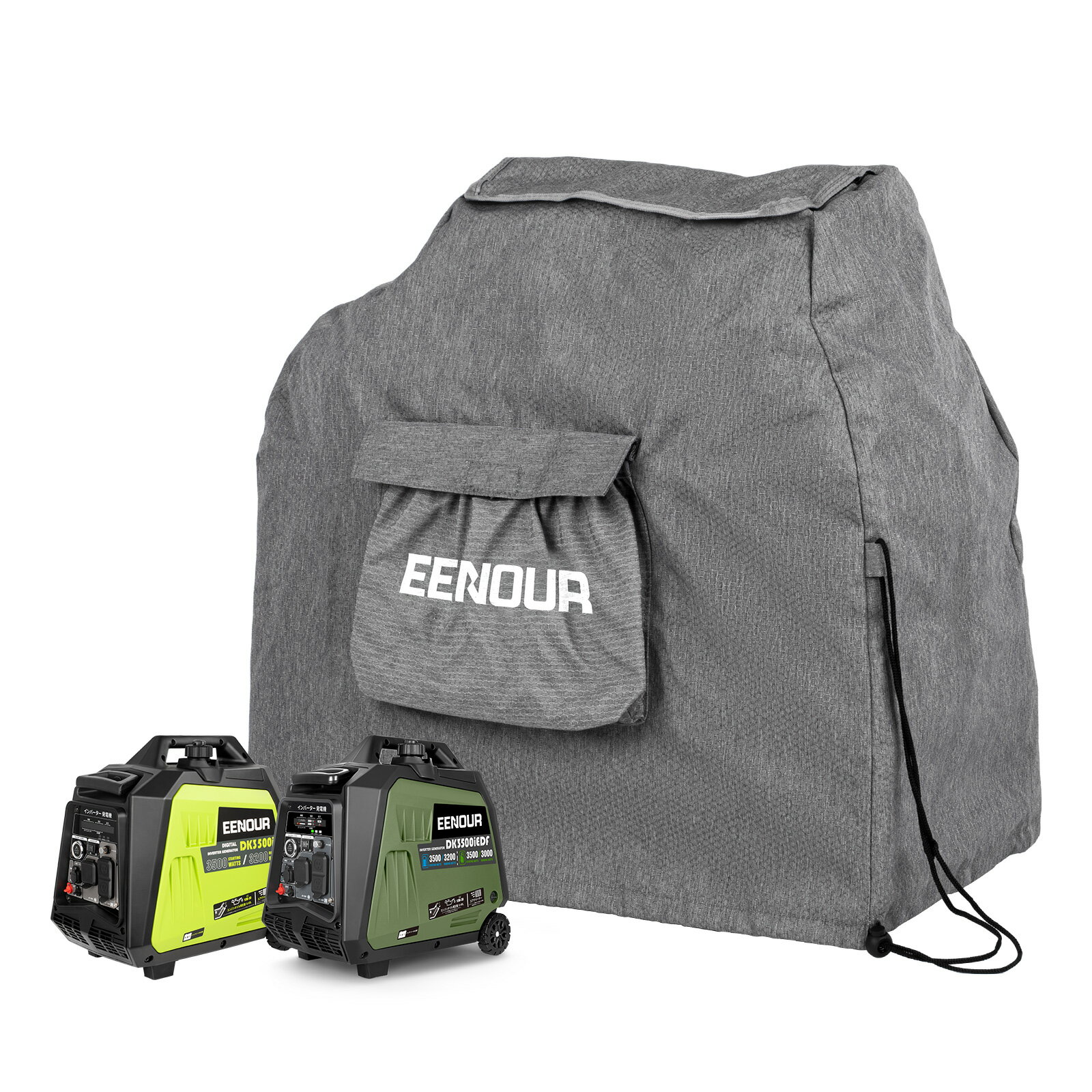EENOUR オリジナル 発電機カバー DK4000iAPS DK3500i DK3500iEDF DK4000iEDF DK1800iAインバータ発電機カバー 収納バッグ 保護ケース 外出や旅行用 耐衝撃 収納用 防塵 防水 持ち運び便利 キャンプ 仕事