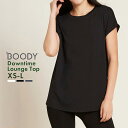 ブーディ boody レディース トップ ダウンタイム ラウンジトップ ウェア 女性用 シャツ トップ シンプル ワイドネックバンド 着ごこち 肌ざわり カフス...