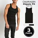 カルバン・クライン カルバンクライン Calvin Klein メンズ 下着 3枚組コットン タンクトップ タンク アンダーウェア3パック ブラック ホワイト CK 無地 黒 白 ブランド トップス インナー