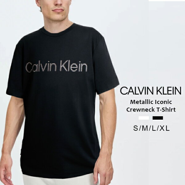 カルバン・クライン Tシャツ メンズ カルバンクライン Calvin Klein メンズ 半袖 Tシャツ ロゴ T アイコン Tシャツ コットン クルーネック ホワイト ブラック CK ロゴ 白 黒 ブランド トップス