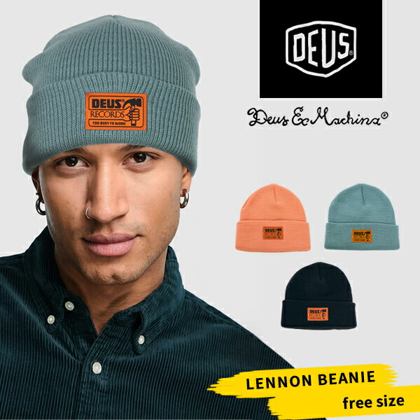 デウス デウスエクスマキナ 帽子 メンズ アクリル Deus Ex Machina ブランド ユニセックス ロゴ LENNON BEANIE レノン ビーニー キャップ