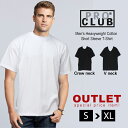 プロクラブ tシャツ ヘビーウェイト メンズ 半袖 白 黒 無地 pro club proclub 大きいサイズ Tシャツクルーネック Uネック Vネック 白 ...