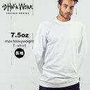 シャカウェア SHAKA WEAR Tシャツ 長袖 無地 厚手 コットンメンズ ロンT 7.5oz ヘビーウェイト Max Heavyweight 大きいサイズストリート ファッション 人気 ブラック ホワイト