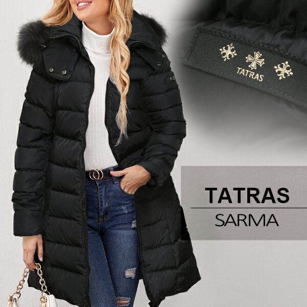 タトラス ダウン レディース 2024AW新作 TATRAS サルマ SARMA ロング 女性用 ダウンジャケット ダウンコート アウター ファー 細身 ナイロン スリム 防寒のサムネイル