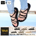 【通常5830⇒3970円】teva テバ サンダル レディース ボヤ インフィニティ Teva VOYA INFINITY STRIPE スポーツサンダル ブラック スポーツサンダル