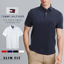 トミー ヒルフィガー トップス メンズ トミーヒルフィガー ポロシャツ メンズ スリム ゴルフ スポーツ tommy hilfiger トミーコットン カスタムフィット 半袖 ワンポイント ロゴホワイト ブラック トップス IVY POLO 綿 無地 大きいサイズ