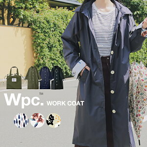 w.p.c レインコート ワークコート レディース おしゃれ 折り畳み レイングッズ 自転車 フード 収納バッグ付き 雨具撥水 wpc レイン コート オシャレ