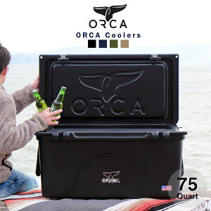 オルカ orca クーラーボックス 保冷ボックス 小型 釣り アウトドア 75QTORCA 保冷 キャンプ バーベキュー BBQ おしゃれ かっこいい 黒 Coolers 75 Quart 71L