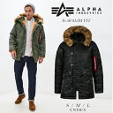 アルファ インダストリーズ N-3B ALPHA INDUSTRIES SLIM FIT 防寒 フィールド ジャケット スリムフィット メンズ レディース アルファインダストリーズ ミリタリー アウター ブルゾン 撥水 極寒地