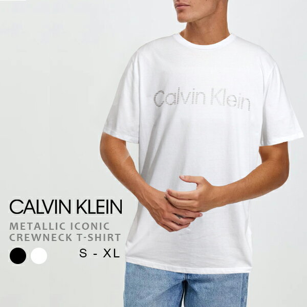 カルバン・クライン Tシャツ メンズ カルバンクライン Calvin Klein メンズ 半袖 Tシャツ ロゴ T アイコン Tシャツ コットン クルーネック ホワイト ブラック CK ロゴ 白 黒 ブランド トップス