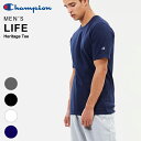 楽天イータイムスプラスチャンピオン Tシャツ メンズ Champion USAサイズ 厚手半袖 大きいサイズ クルーネック シンプル 男性用 ヘリテージ GT19