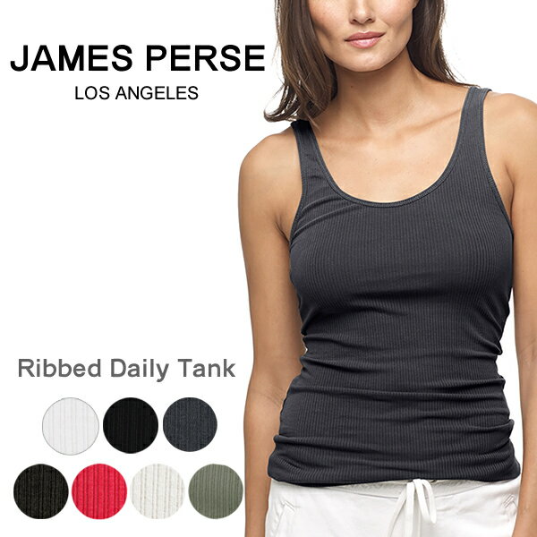 ジェームスパース タンクトップ レディース james perse リブ デイリータンク 白 黒 無地のサムネイル