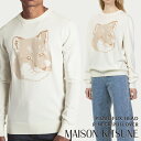 ]Lcl jbg Z[^[ vI[o[ MAISON KITSUNE PIQUE FOX HEAD R-NECK PULLOVER Y fB[X zCg GN t H ~