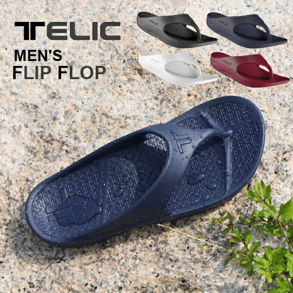 テリック メンズ サンダル ビーチサンダル ブラック 夏 TELIC おしゃれ オフィス ブランド スポーツ リ..