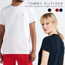 トミー ヒルフィガー Tシャツ メンズ トミーヒルフィガー tommy hilfiger トミー ヒルフィガー tシャツ 白 黒 白TTOMMY HILFIGER コットン Tシャツ クールネック Vネック 半袖 ワンポイントホワイト ブラック 男女兼用 ユニセックス 刺繍 ブランド トップス