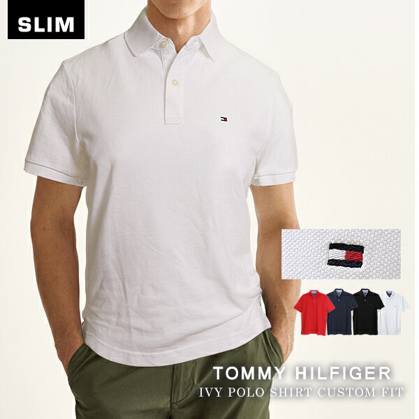 ȥߡҥե ݥ    ݡ tommy hilfiger ȥߡåȥ եå Ⱦµ ݥ ۥ磻 ֥å ȥåץ IVY POLO  ̵ 礭