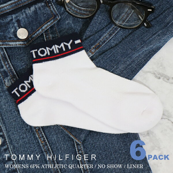 トミーヒルフィガー TOMMY HILFIGER 靴下 レディース くつ下 刺繍 ロゴ くるぶし シート丈 ショートソックス クルー丈 夏用 冬用 黒 白 ブラック ホワイト ワンポイント ブランド