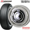 155/65R14 75H ホワイトリボンタイヤ RX615 ナンカン NANKANG ディーン クロスカントリー 14×4.5 100/4 43 14インチ マーガレットホワイト サマータイヤ 4本ホイールセット RX-615 DEAN CROSS COUNTRY