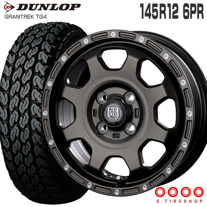 ȥå TG4 145R12 6PR å DUNLOP ޥåɥС XR-910K 124.0 PCD100/4H +42 ޥåȥ֥ ԥݥå MBR/PP 12 ޡ 4 ۥ륻å (145/80R12 80/78 ߴ) GRANTREK TG4 MUD BAHN XR910K ڥȥ ڥХ