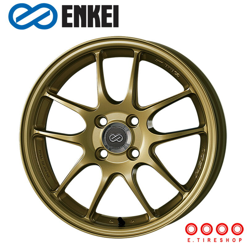 ENKEI PF01 17×7.0J PCD100 5H INSET+48 ボア径φ75 ゴールド (G) 17インチ ホイール単品 1本 エンケイ ENKEI パフォーマンスライン PerformanceLine