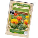 商品より抜粋 商品名 サフラワー／ベニバナ　Safflower 学　名 Carthamus tinctorius 科　名 キク科 種　類 一年草 商品特性 黄色から赤色の鮮やかな色が特徴的な花でエディブルフラワーです。背丈は80〜100cmに伸びます。種は食用油として使えます。 播種適期 3月〜5月、9月〜10月 育て方 ポットに数粒の種をまきます。発芽したら適宜間引きして1本にしたて、本葉が5〜6枚ついたら株間30〜40cmで1本定植します。草丈が30cmほど伸びてきたら土寄せしたり支柱を立てる等して倒伏を防ぎます。花は初夏から夏にかけて咲きます。 楽しみ方 花はエディブルフラワーとしてお楽しみいただけます。また、乾燥させた花はハーブティーにしたり、スープなどの料理でも利用できます。切り花やドライフラワーとしても使えます。 その他1 この種子は固定種です。(F1種ではありません) その他2 当社では、GFPサスティナビリティ基準を設け、種子が有機栽培で生産され、無化学消毒であることを独自に確認しています。 有機JAS規格では種子が認証対象外のため、独自基準で有機種子の普及を目指しています。 ご注意 ・この種子を食用・飲料用に使用しないでください。 ・お子様の手の届かない所に保管ください。 ・直射日光・湿気を避け、涼しい所で保管ください。 種子と責任 ・種子は本質上100%の純度は望めません。 ・播種後の栽培条件・天候等で結果が異なります。結果不良と認められる場合でも損害の補償は種子代金の範囲内とさせていただきます。 ・独自に加工された場合は責任を負いかねますので予めご了承ください。 ・ご返品はお断りいたしますので予めご了承ください。 　●購入可能数(在庫数)以上の注文数量をご希望の場合 　●まとめた数量をご希望の場合 　お手数ですが　こちらへ　ご連絡ください。ご対応いたします。　　　e-ティザーヌより ● 古来より染料として栽培されてきたハーブです。源氏物語の「末摘花」の名前の由来でもあります。 初夏に赤く綺麗な花を咲かせます。乾燥させた花はオレンジの綺麗なお茶を楽しめ、甘味と柔らかい香りがイライラとした気分も落ち着かせてくれそうです。 科名：キク科、和名：ベニバナ　スエツムハナ ● サフラワー・ギャラリーをご用意しています。お楽しみください。 ● ガーデニングに関する良くあるご質問をまとめました。参考にしてください。 　　タネまきの方法から移植までの手順を教えてください 　　栽培の基礎知識について 　　苗の状態や種の発芽に関する保障について 　　病気と害虫について 　　コンパニオンプランツについて 　　防虫ハーブについて