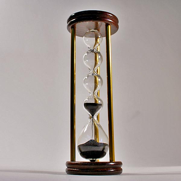 誤差が少ない砂鉄を使用した「職人の手作り砂時計（3分計）フレンチサンドグラス」金子硝子