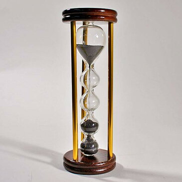 誤差が少ない砂鉄を使用した「職人の手作り砂時計（3分計）フレンチサンドグラス」金子硝子