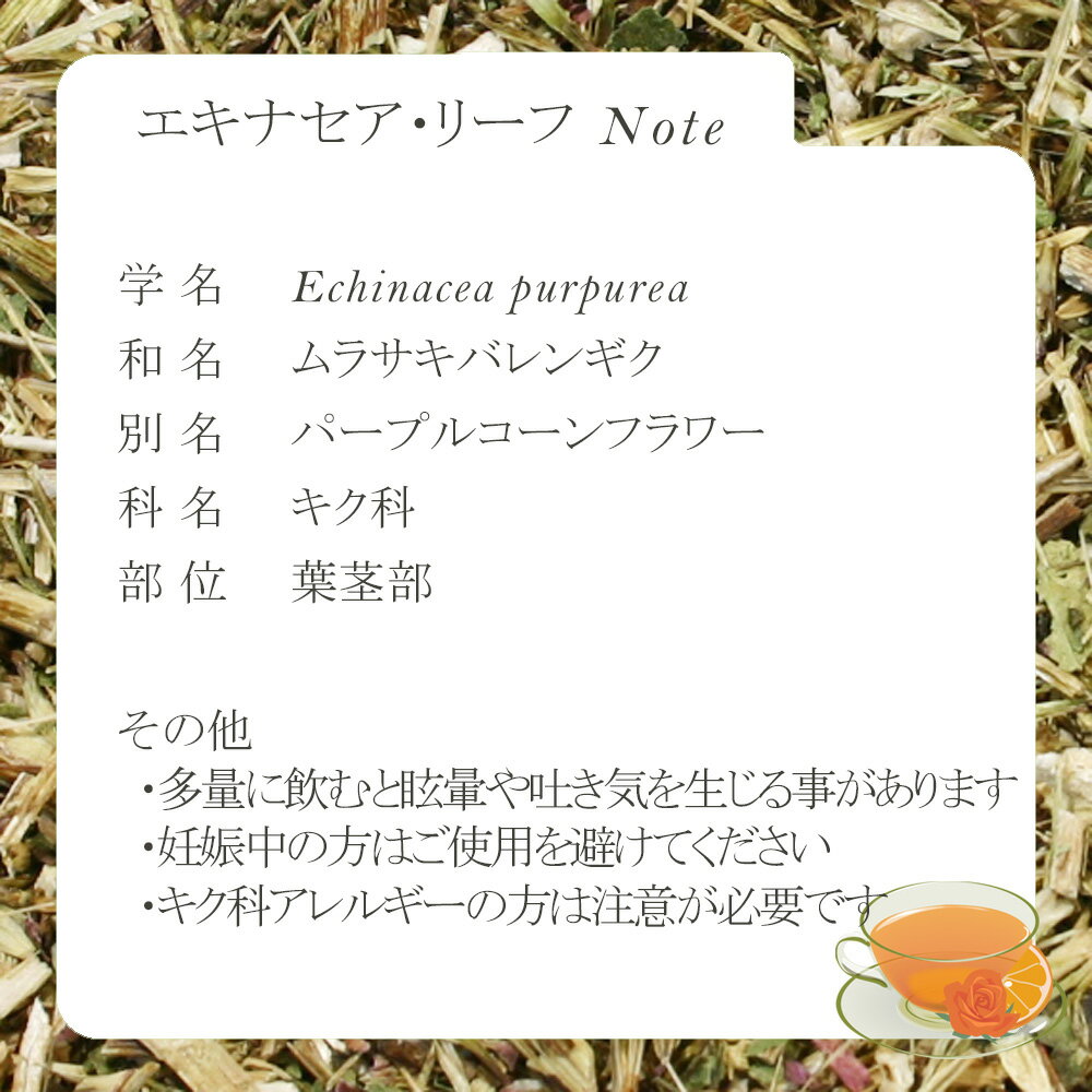 エキナセア・リーフ(葉茎部) 15g〜シングル...の紹介画像2