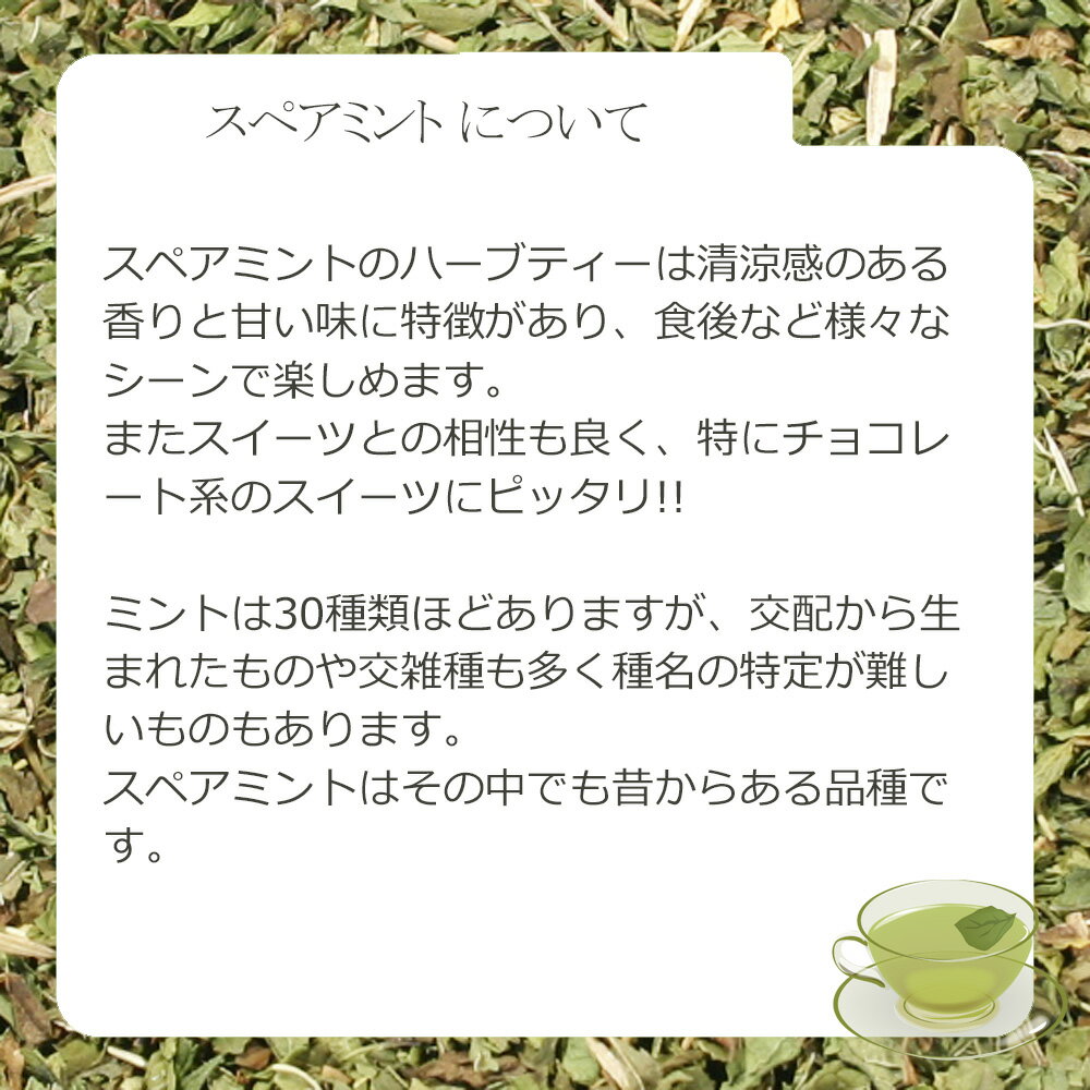 スペアミント・リーフ(葉部) 13g〜 シング...の紹介画像3