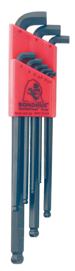 樂天商城 - 【ボンダス】ボールポイント六角スタビーL型レンチセット　ミリ9本組　黒染め　SBLX9M