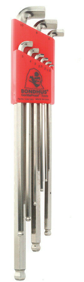 【ボンダス】ボールポイント六角スタビーL型レンチセ