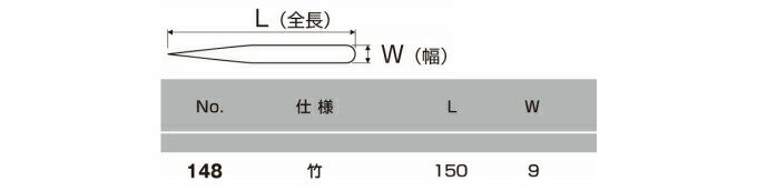 【ネコポス対応可】ANEX　アネックス　竹ピンセット150mm　No.148 2