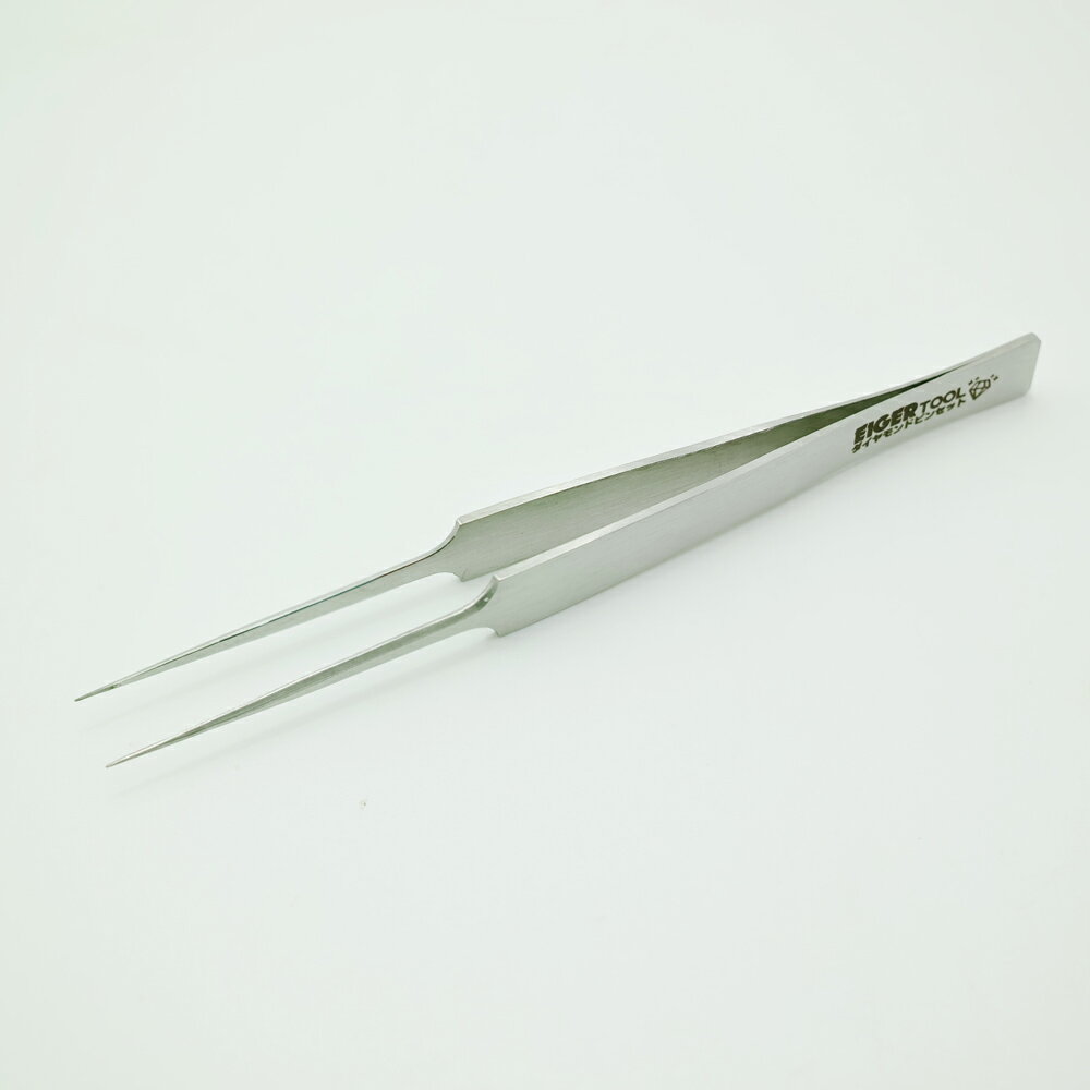 アイガーツール ダイヤモンドピンセット直型 DPS-125 先端にダイヤモンド粒子を電着 超極細でもはじき..