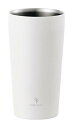カクセー 真空二重タンブラー 450ml ホワイトCLE-03W クリーンパウダー
