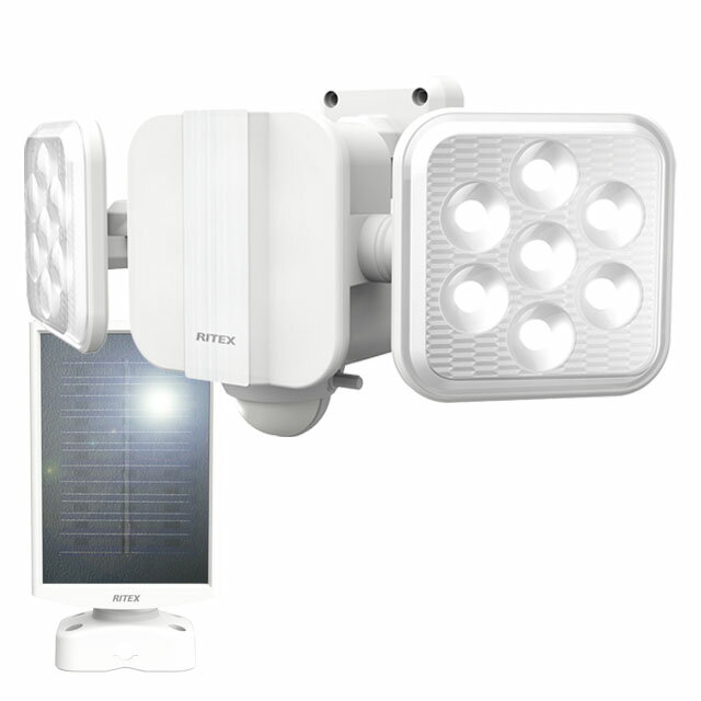 乐天商城 - ライテックス 5W×2灯 フリーアーム式LED ソーラー センサーライト S-220L ムサシ