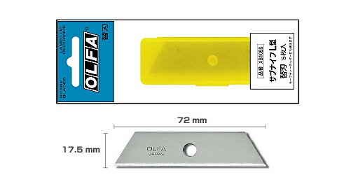 【オルファ】【OLFA】　カッター　サブナイフL型替刃5枚入　XB108S