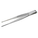 【ネコポス対応可】ANEX アネックス ステンレスピンセット直(先端ギザ)150mm No.123