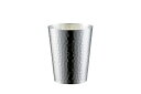田辺金具 華 ロックグラス 槌目 180ml 艶消し 4802