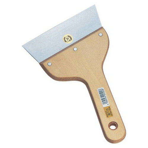 室内外装飾、修繕を清潔に作業できるステンレス製。 作業後の清掃管理も簡単なプロ仕様。 壁紙、カーペットの隅押さえ、壁紙はがし、下地ならしに。クロス貼りカットの定規に。■刃幅：130mm ■基部仕様：総焼入製 ■サイズ全長215mm ■重量−■材質刃部：総焼入ステンレススチール製（HRC52゜） 柄部：天然木（しなベニア） ■日本製　