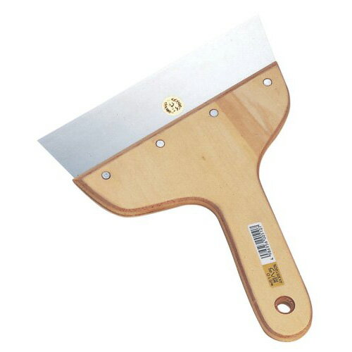 室内外装飾、修繕を清潔に作業できるステンレス製。 作業後の清掃管理も簡単なプロ仕様。 壁紙、カーペットの隅押さえ、壁紙はがし、下地ならしに。クロス貼りカットの定規に。■刃幅：190mm ■基部仕様：総焼入製 ■サイズ全長223mm ■重量−■材質刃部：総焼入ステンレススチール製（HRC52゜） 柄部：天然木（しなベニア） ■日本製　