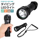 水深80m使用可 LED CREE XM-L2 ダイビングハンドライト LEDハンディライト 懐中電灯 水中懐中電灯 防水 ダイビングライト 耐高圧 超強光1280LM 水泳 IPX8防水 LEDライト 潜水 22650 電池 強力 1280ルーメン ダイバー仕様 水中ライト コンパクト SOS ブラック